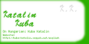 katalin kuba business card